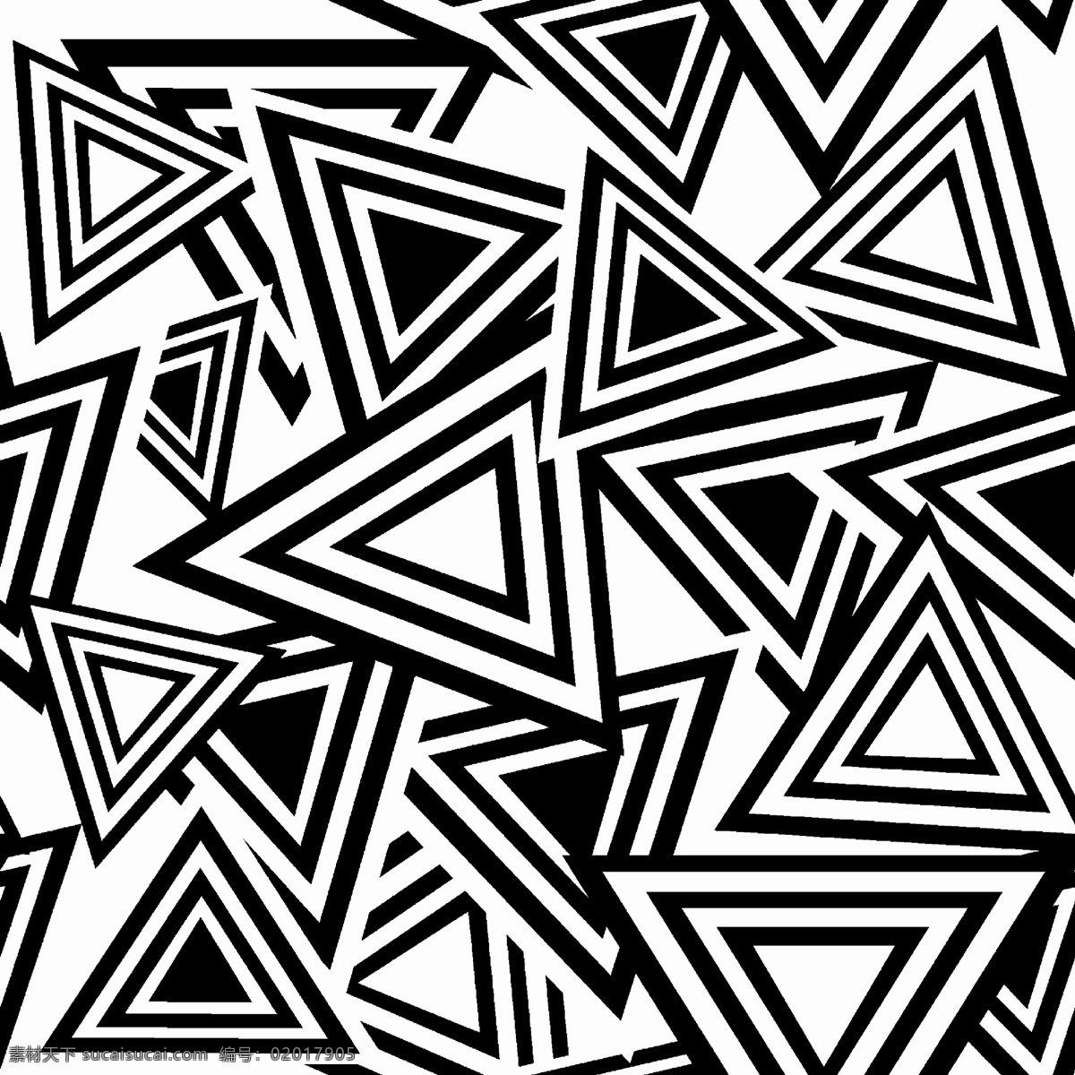 几何三角图形 黑白 几何 三角形 花型 底纹 背景底纹 底纹边框 黑色