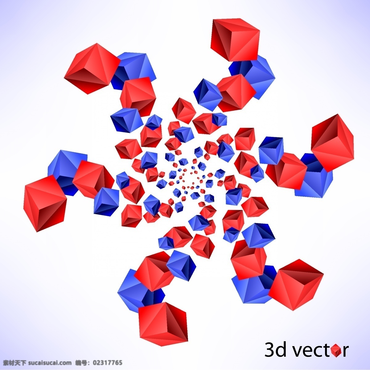 矢量 超酷 立方体 背景 3d 缤纷 幻彩 立体 矢量素材 柱体 矢量图 花纹花边