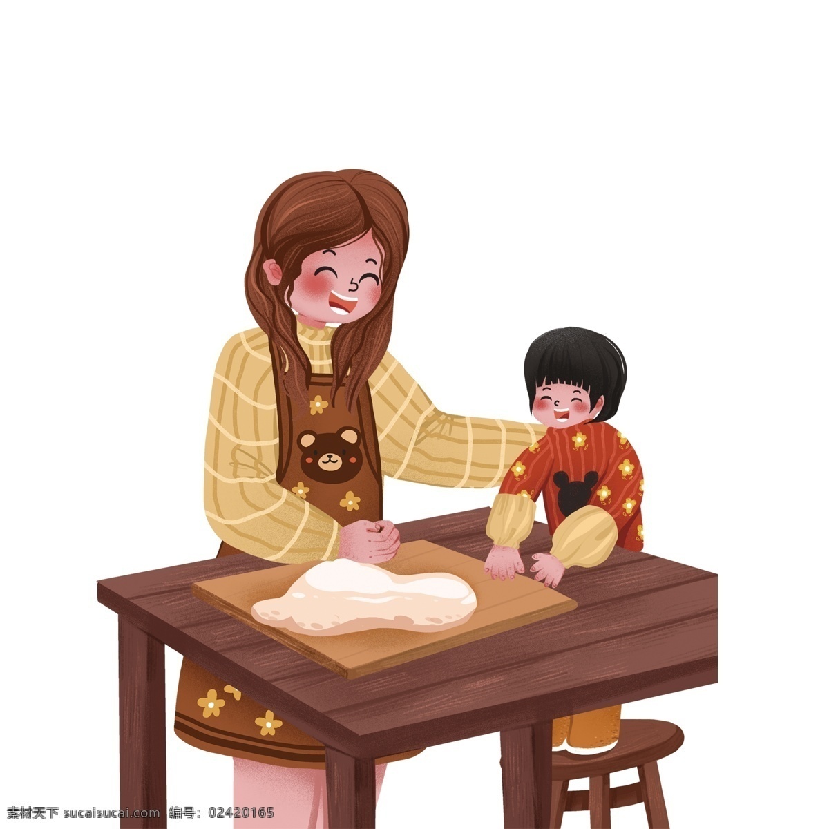 新年 包 饺子 人物 元素 传统 新年元素 妈妈 创意元素 新年场景 包饺子 手绘图案 元素装饰 元素设计 手绘元素 节日元素