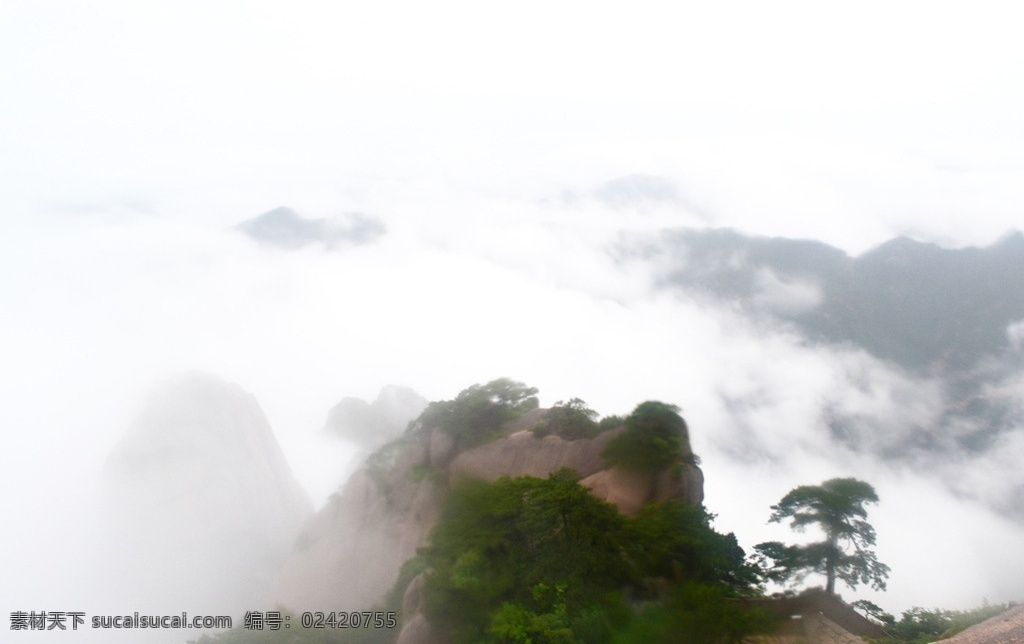 黄山 风景 黄山顶峰 云海 大山 青山 自然景观 山水风景