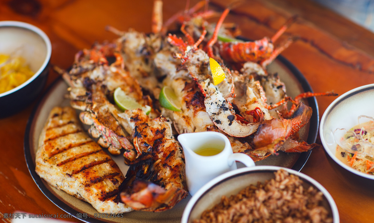 盘子 里 美味 海鲜 食物 美食 餐饮美食 虾 鱼 其他类别 中华美食 红色