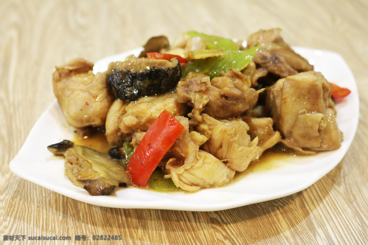 香菇滑鸡 蘑菇滑鸡 滑鸡蘑菇 家常菜 传统菜 小炒 餐饮美食摄影 餐饮美食 传统美食