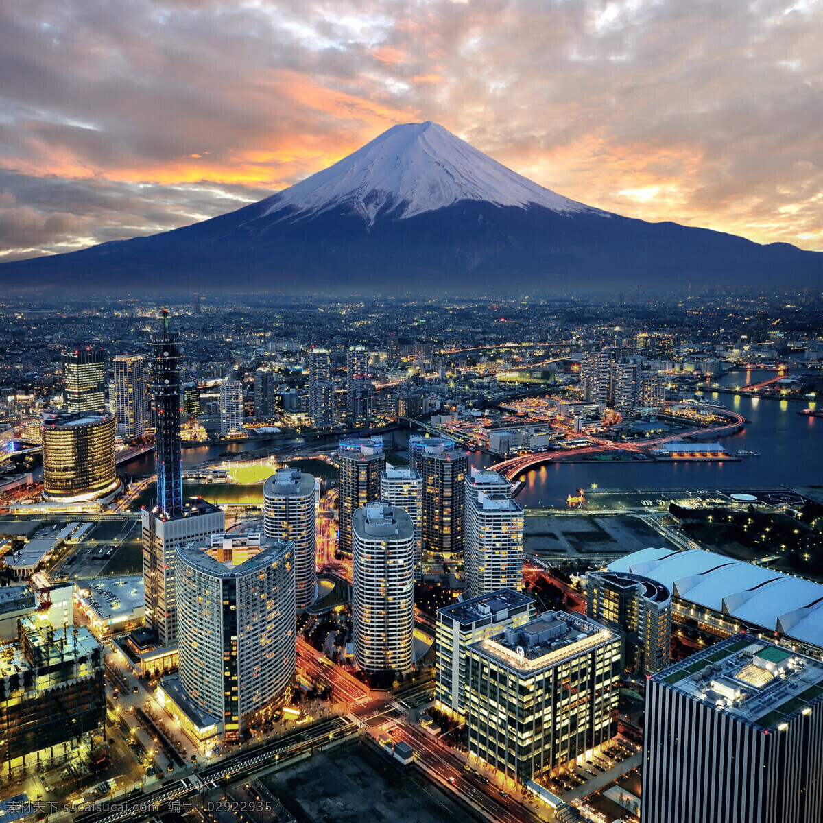 富士山 城市 建筑 鸟瞰 日本 城市建筑 雪山 旅游 旅游摄影 国外旅游 黑色