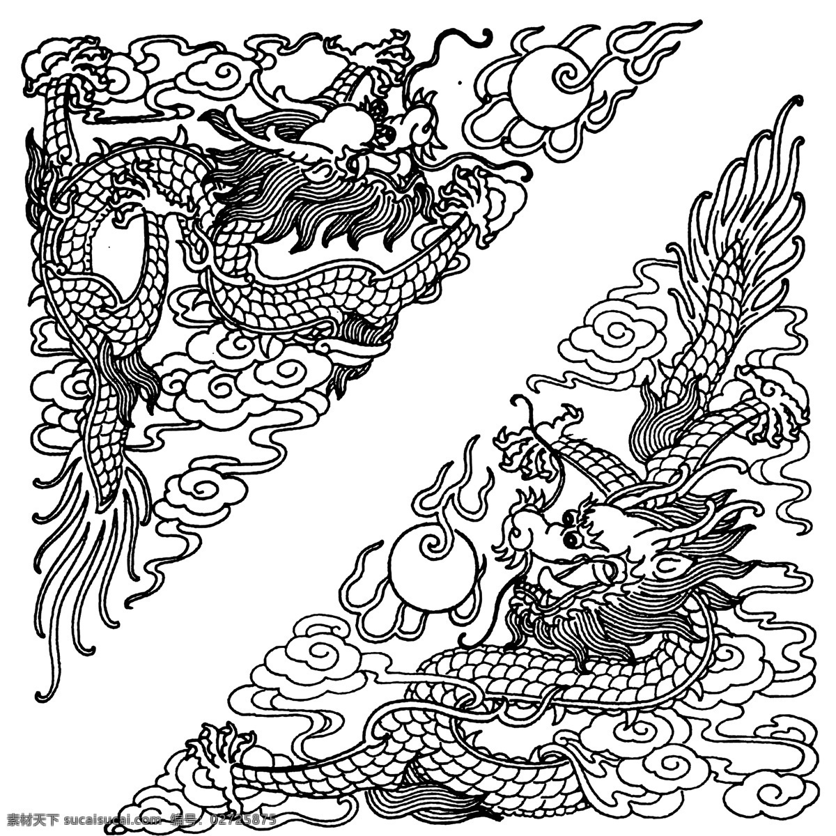 龙 纹 中国传统文化 十二生肖龙 装饰素材 移门