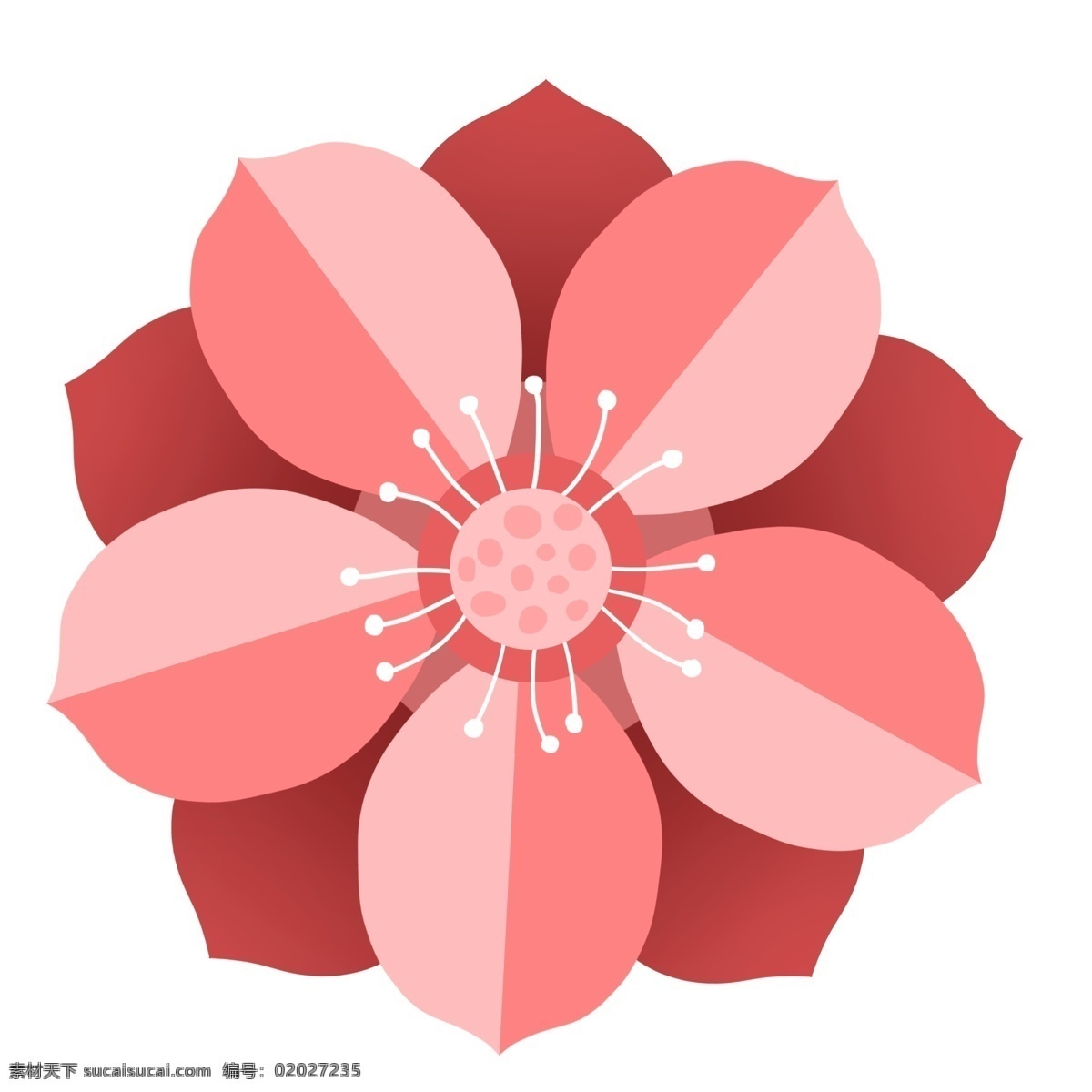 朵 樱花 免 抠 花朵 花瓣 原创手绘 唯美 粉红色 简单 卡通樱花 粉红色的花瓣 花蕊 漂亮 美丽