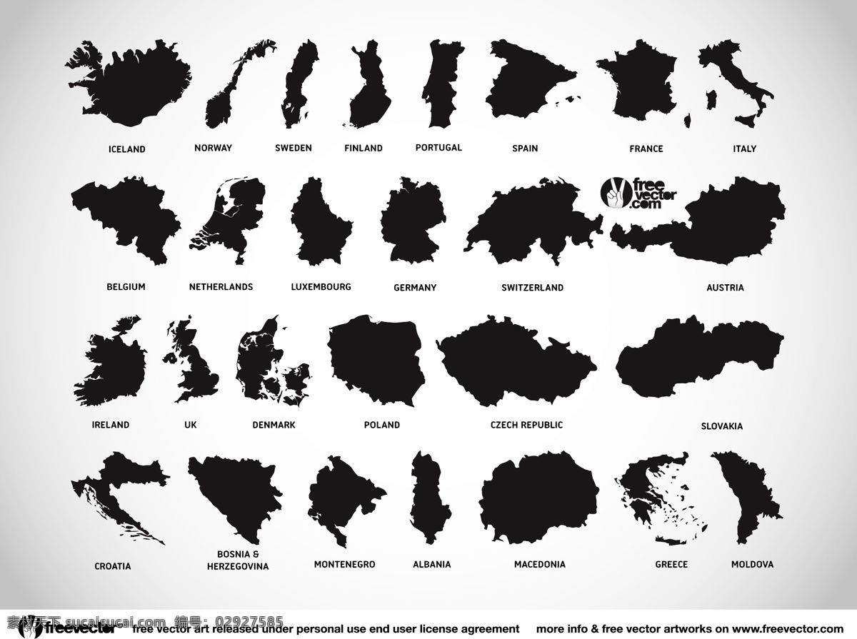 欧洲地图 地图 世界地图 地图轮廊 白色