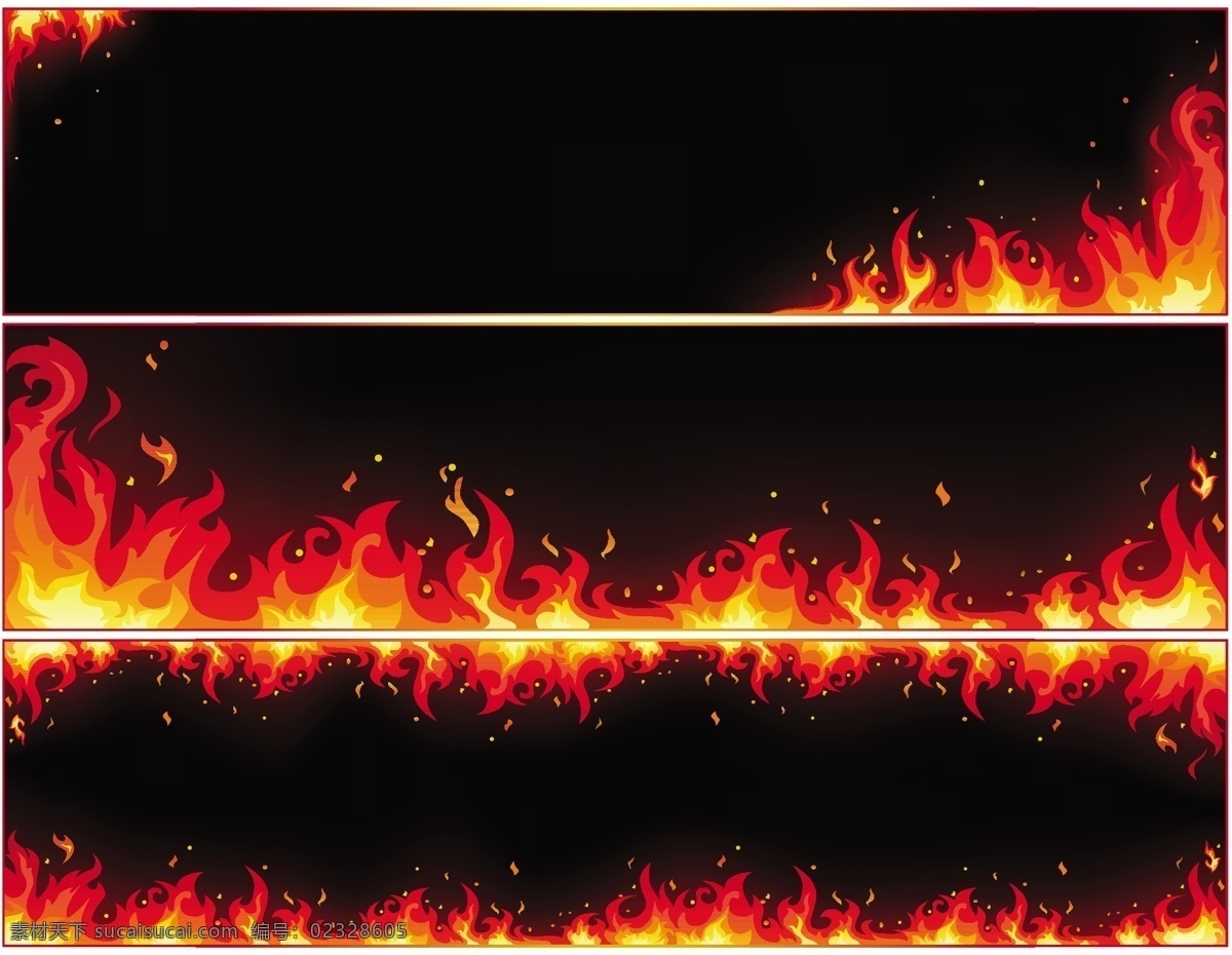 燃烧 火焰 边框 矢量 火 火苗 矢量素材 矢量图 其他矢量图