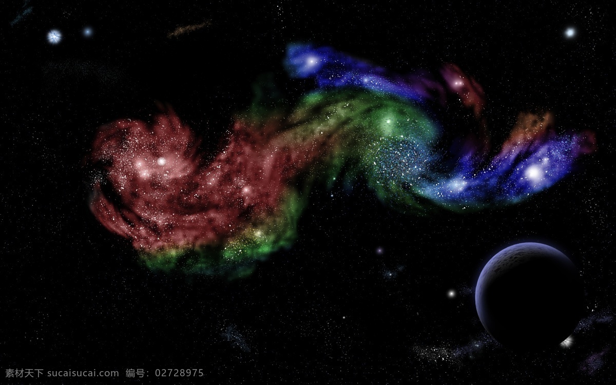 黑色 星空 宇宙 背景图片 地球 五彩斑斓