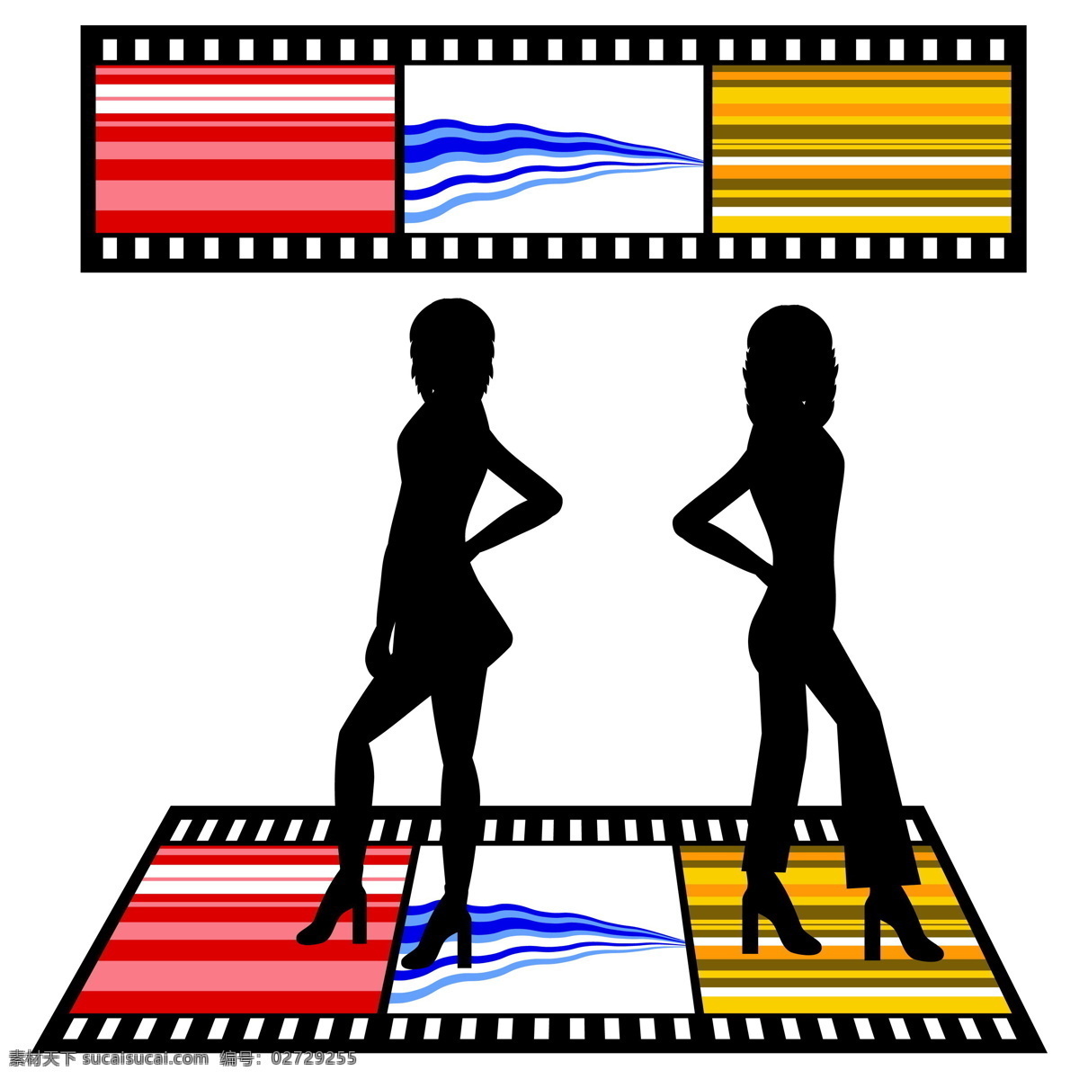 人物 剪影 背景底纹 底纹边框 动作 女士 人物剪影 人影 人士 姿势 psd源文件