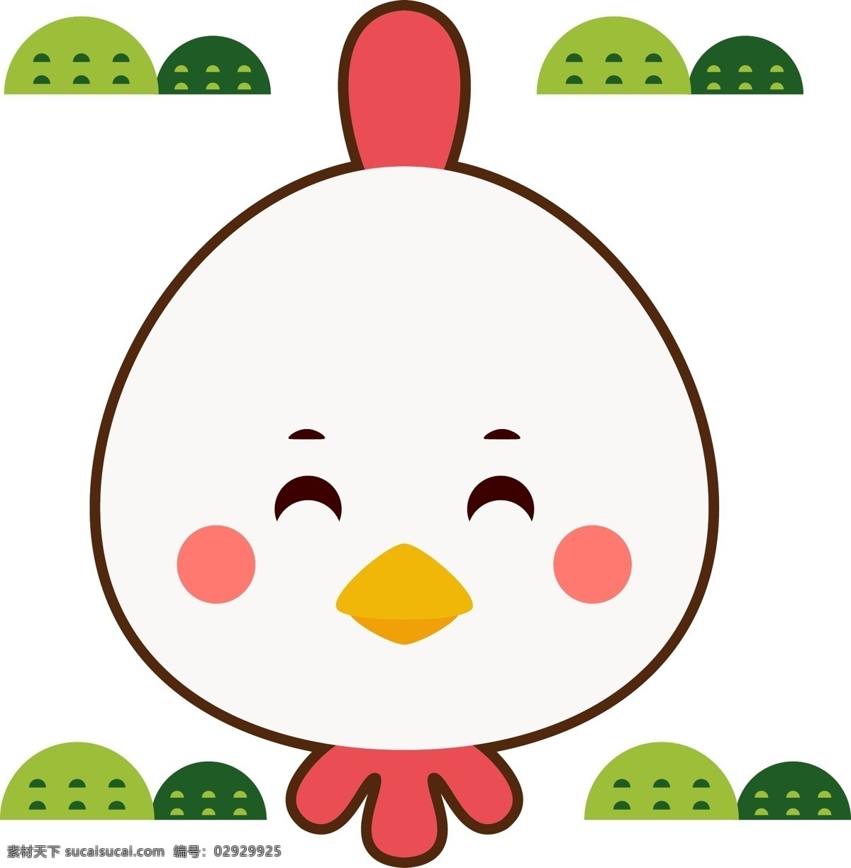 小鸡 卡通 头像 原创 矢量 创意 可爱 动物 鸡