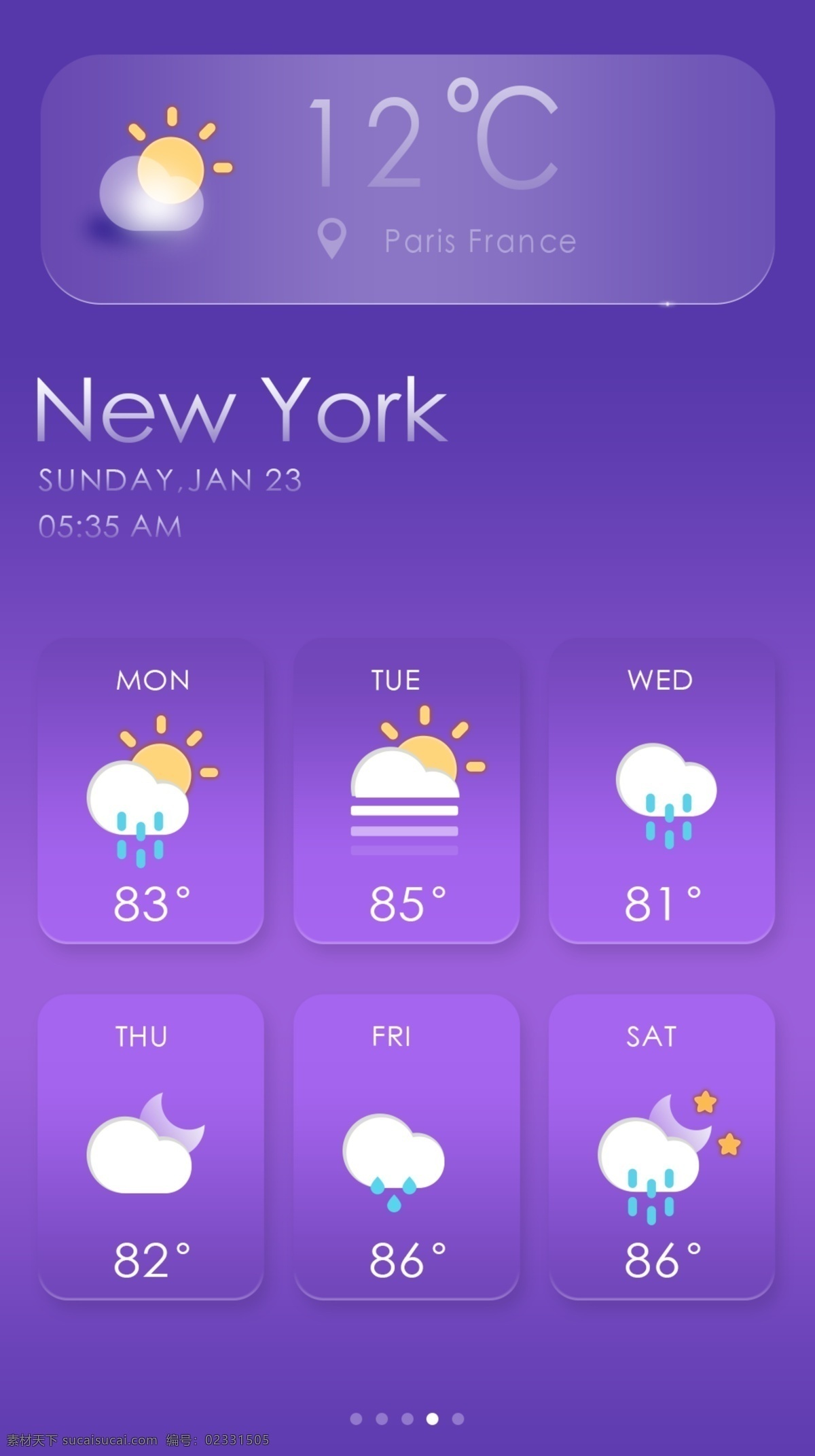 天气 app 软件 界面 时尚 色彩 移动界面设计 手机界面 蓝色