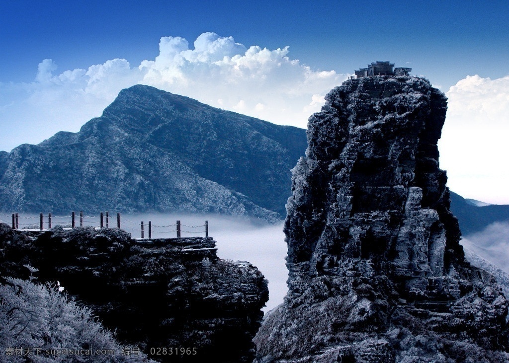 梵净山 贵州 金顶 蘑菇石 雪景 风光 擎天柱 铜仁 贵州风光 山水风景 自然景观