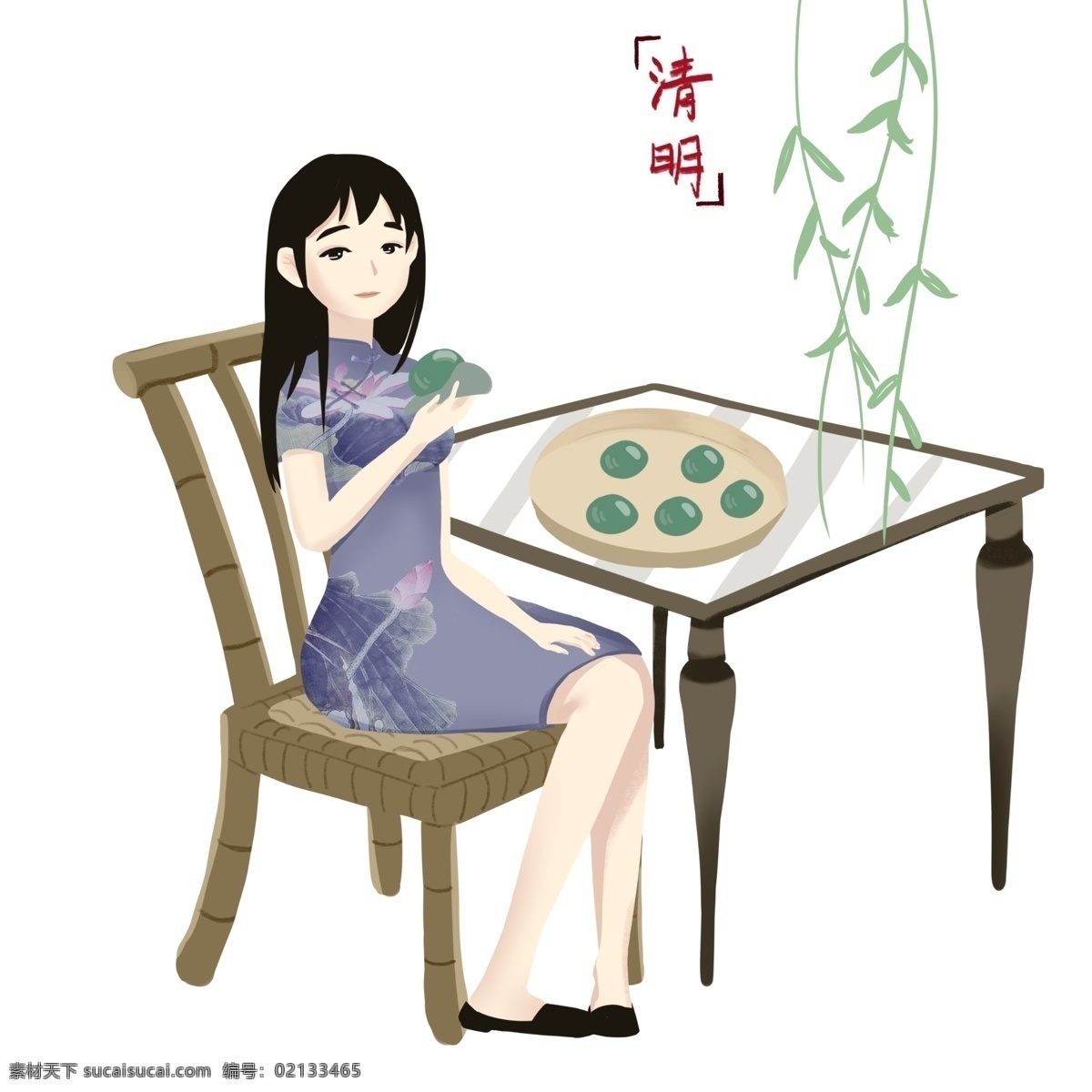 清明节 美食 插画 美味的食物 卡通插画 清明节插画 节日 节气 二十四节气 清明祭拜 美食的插画