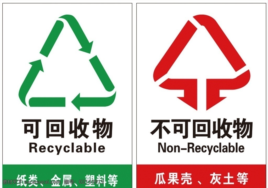 可回收标志 不可回收物 不可回收标志 标志
