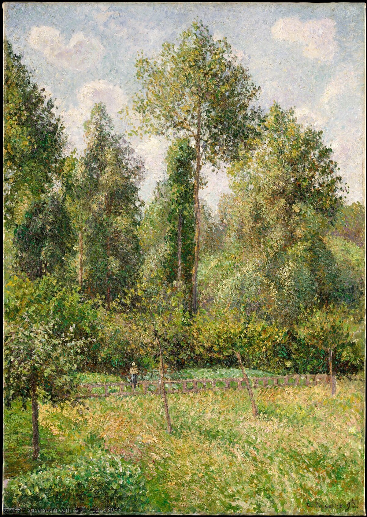 草地 环境 绘画 绘画书法 绿色 美术 欧洲 色彩 油画设计素材 油画模板下载 油画 油彩 树林 美术馆藏品 文化艺术 家居装饰素材