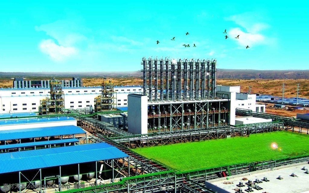 化工厂 合成 铁塔架 管廊 蓝天 白云 企业摄影 工业园林 现代科技 工业生产