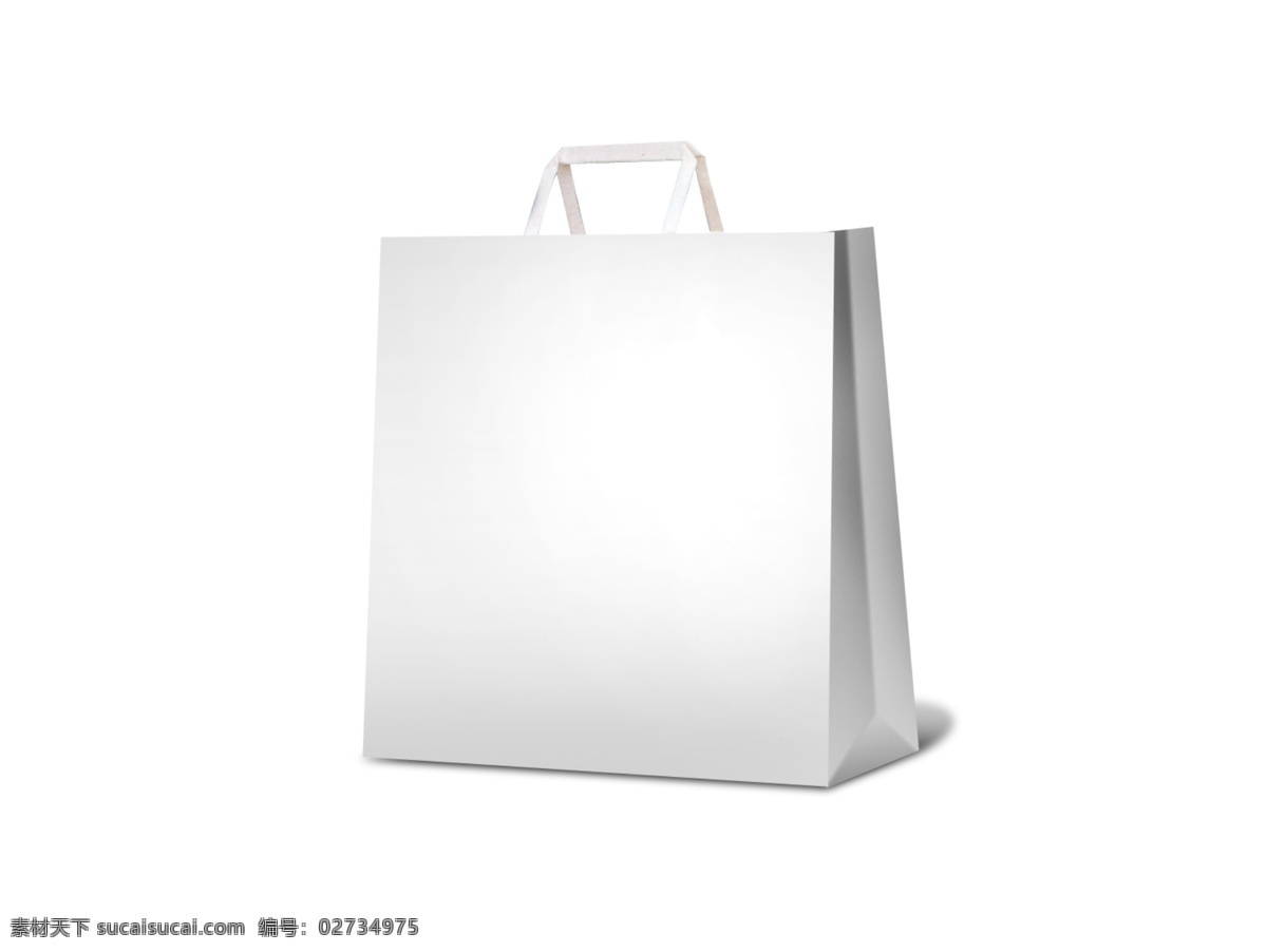 手提袋 正方形 效果图 正方形手提袋 办公袋 企业办公用品 白色袋 办公素材 分层 源文件