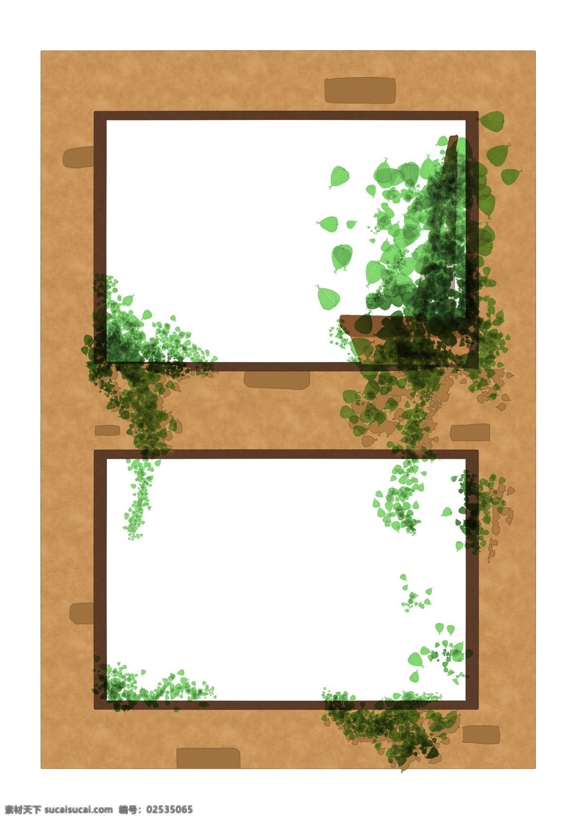 绿色 蔷薇 相框 边框 绿色的蔷薇 棕色的边框 卡通边框 漂亮的边框 美丽的边框 边框插画 小物边框 漂亮的盆栽