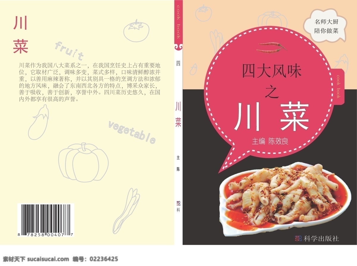 川菜 菜谱 传统文化 封面设计 书籍装帧 文化艺术 四大名菜 图书设计