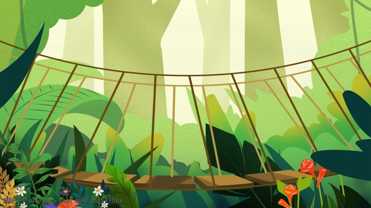 绿色植物 树林 背景 绿色 植物 卡通 彩色 创意 装饰 设计背景 海报背景 简约 图案
