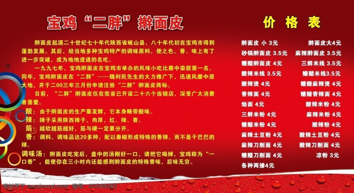 背景素材 广告设计模板 红背景 价格表 麻辣烫 米粉 源文件 展板模板 擀 面皮 广告 展板 模板下载 擀面皮 二胖 宝鸡 风味小吃 一口香 其他展板设计