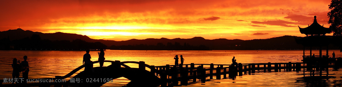 夕阳西下 背景 夕阳 湖水 天空 凉亭 自然风光 景观 景区 休闲 旅游 自然风景 自然景观 黑色