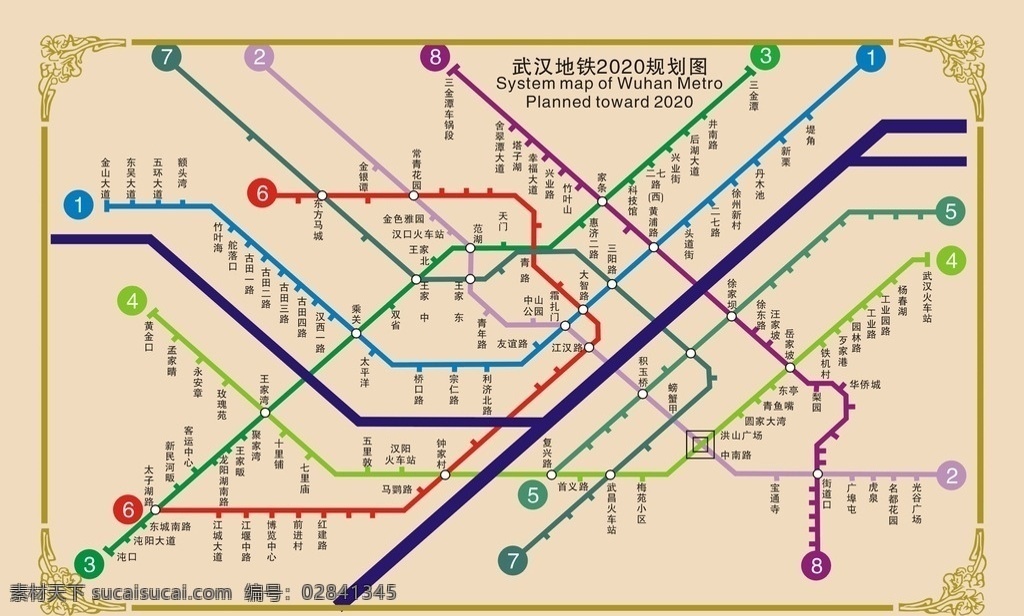 武汉 地铁 2020 规划图 卡
