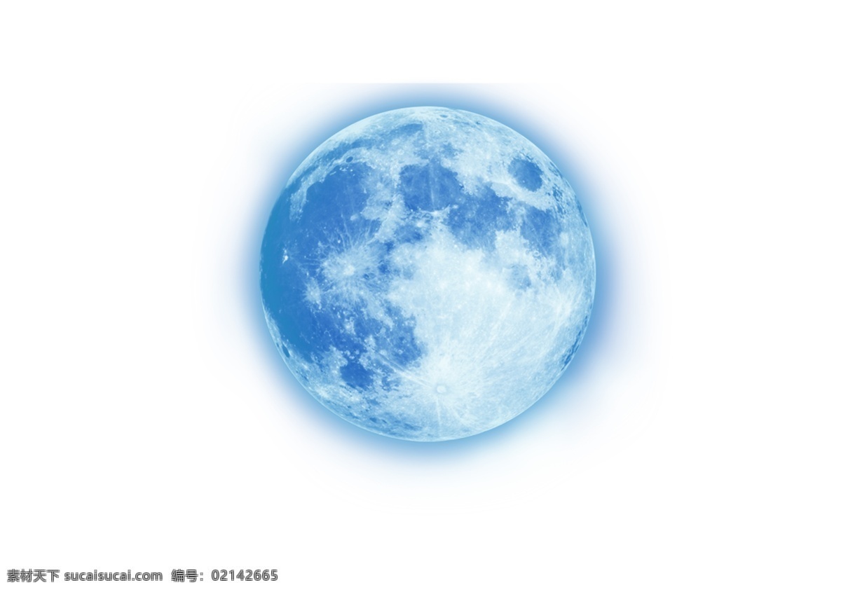 月亮素材 蓝色月亮 一轮月亮 明月 风景 自然景观