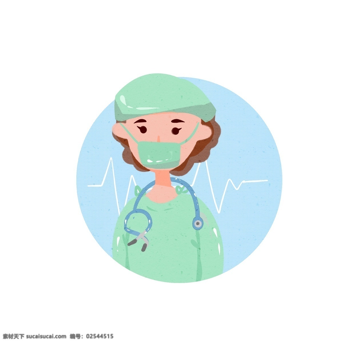 医疗 医生 护士 人物 卡通 扁平 插画 商用 元素 医院 手术