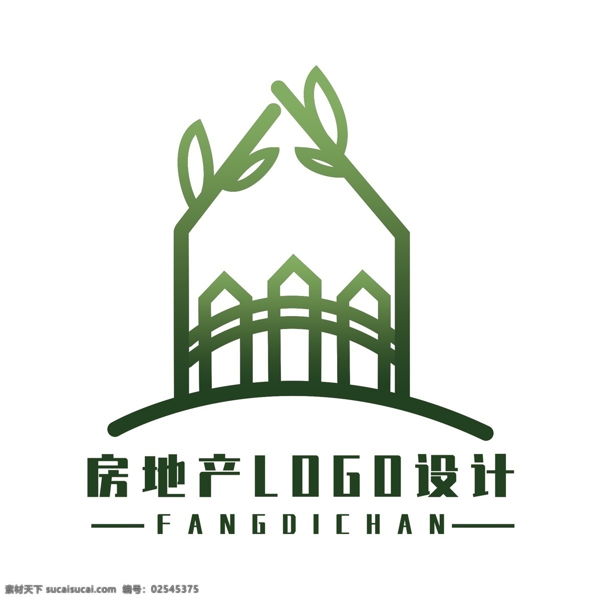 简约 绿色环保 房地产 logo 标志设计 绿色 环保 清新 田园 标志 标识