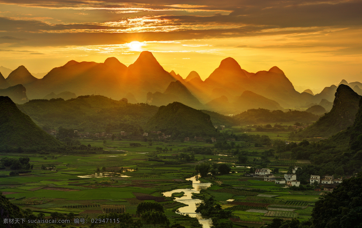 唯美桂林 唯美 清新 风光 风景 广西 桂林 山 夕阳 落日 日落 黄昏 傍晚 旅游摄影 国内旅游