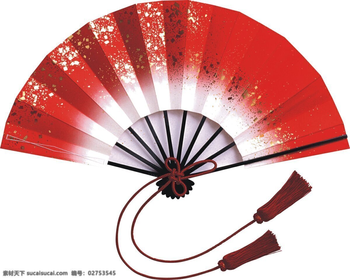 节日 红 扇 节日素材 红扇 文化艺术