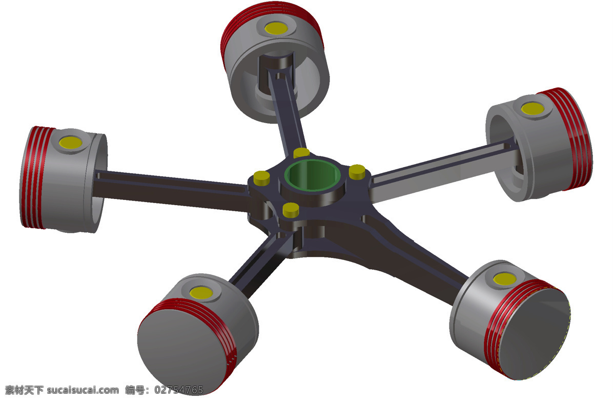 径向 引擎 径向引擎 3d模型素材 其他3d模型