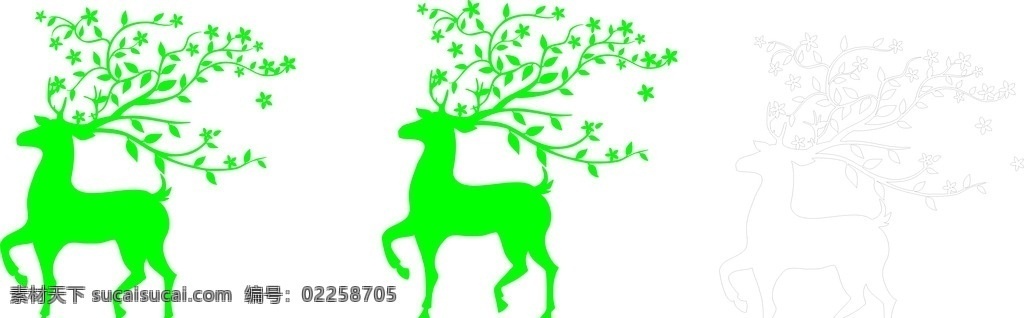驯鹿 麋鹿 圣诞驯鹿 圣诞 梅花鹿 鹿的矢量图 野生动物 生物世界