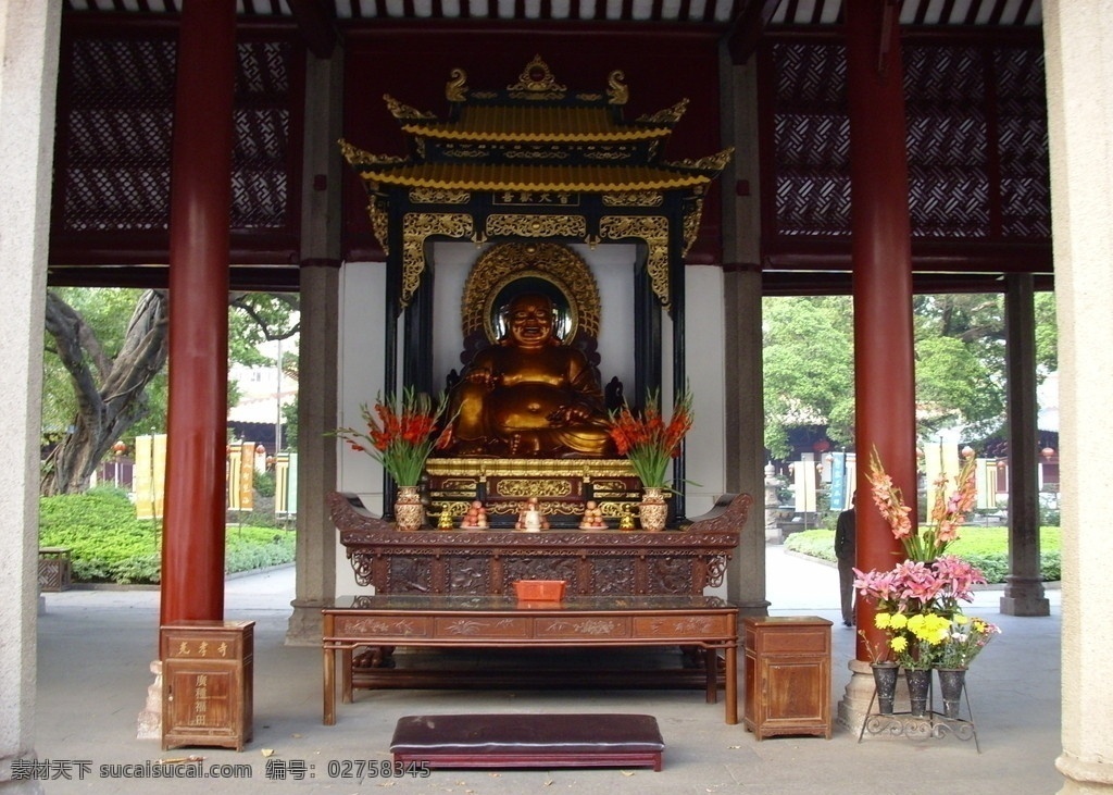 广州 光孝寺 正门 金佛 照片 广州光孝寺 光孝寺照片 景观 人文景观 旅游摄影