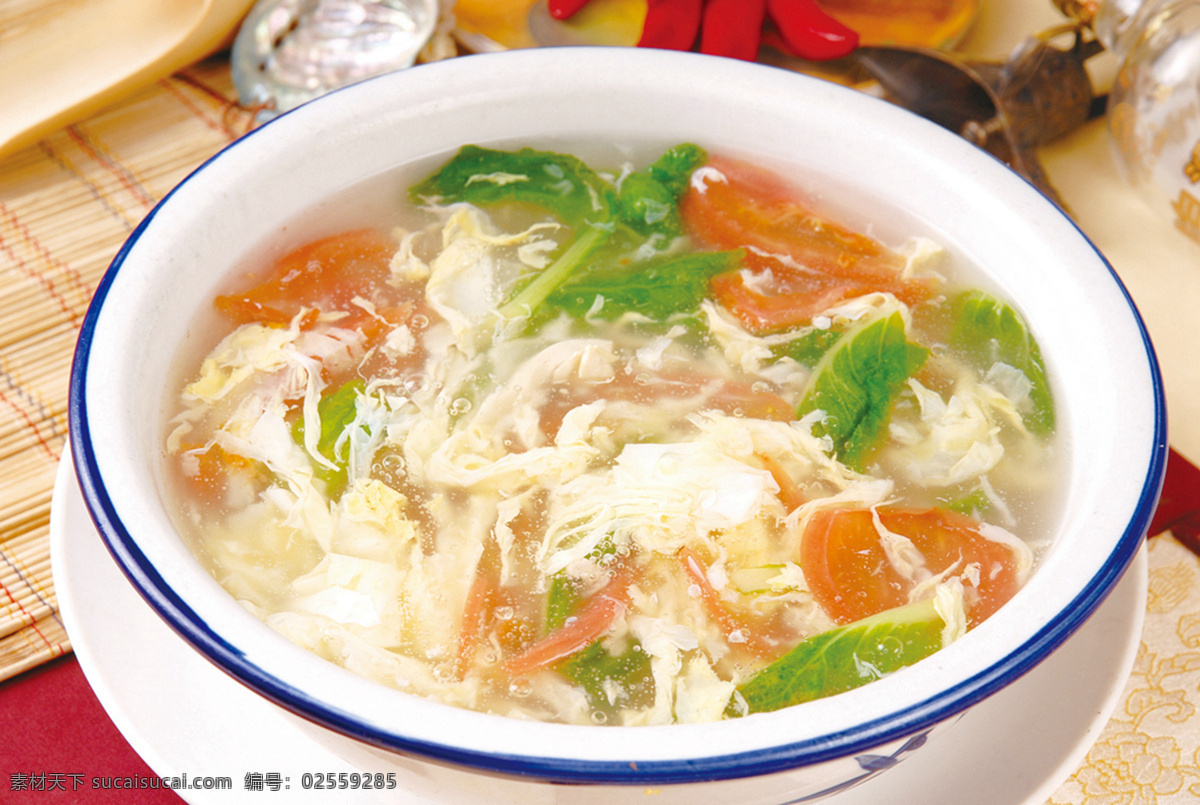 番茄鸡蛋汤 美食 传统美食 餐饮美食 高清菜谱用图