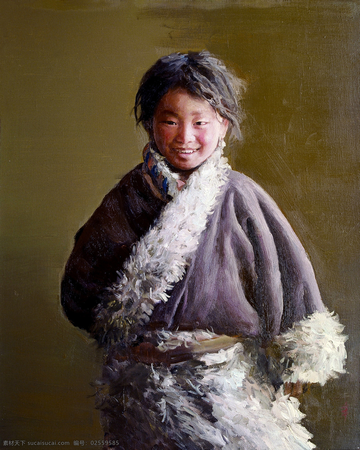 藏族 女孩 油画 写生 藏族女孩油画 西藏 肖像画 儿童油画肖像 人物肖像画 东方 人物 油画艺术 绘画艺术 装饰画 书画文字 文化艺术
