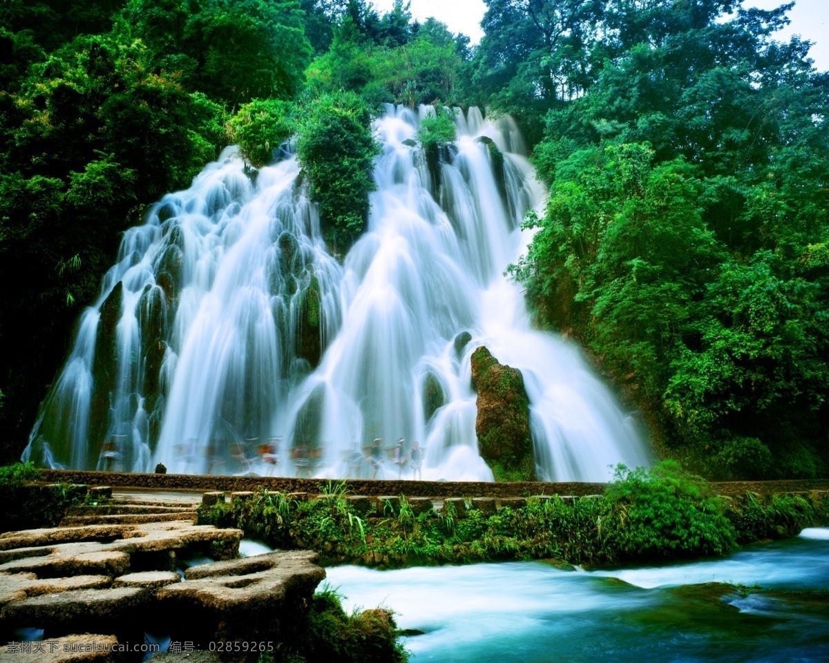 荔波拉雅瀑布 喀斯特 世界自然遗产 荔波 拉雅瀑布 风景 山水 自然风景 自然景观 tiff