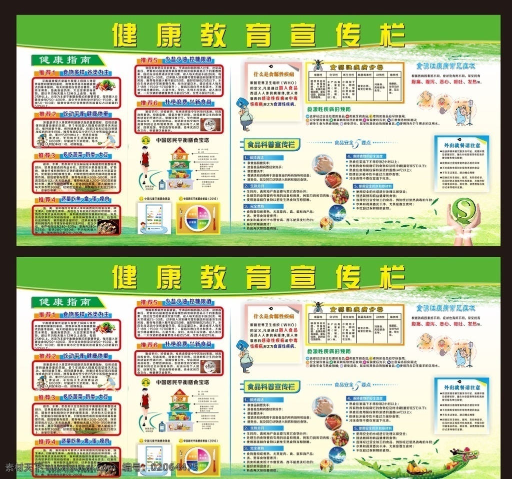 健康教育展板 健康教育 展板背景 绿色展板 龙舟 膳食平衡塔 儿童膳食平衡 健康展板
