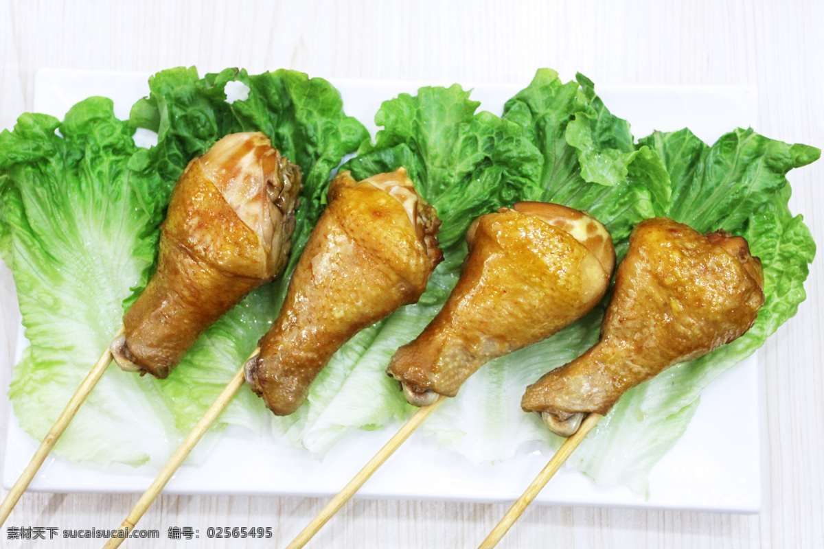 卤鸡腿摄影图 卤味 鸡肉 鸡腿 生菜 摄影图 可编辑 诱人 餐饮美食 传统美食