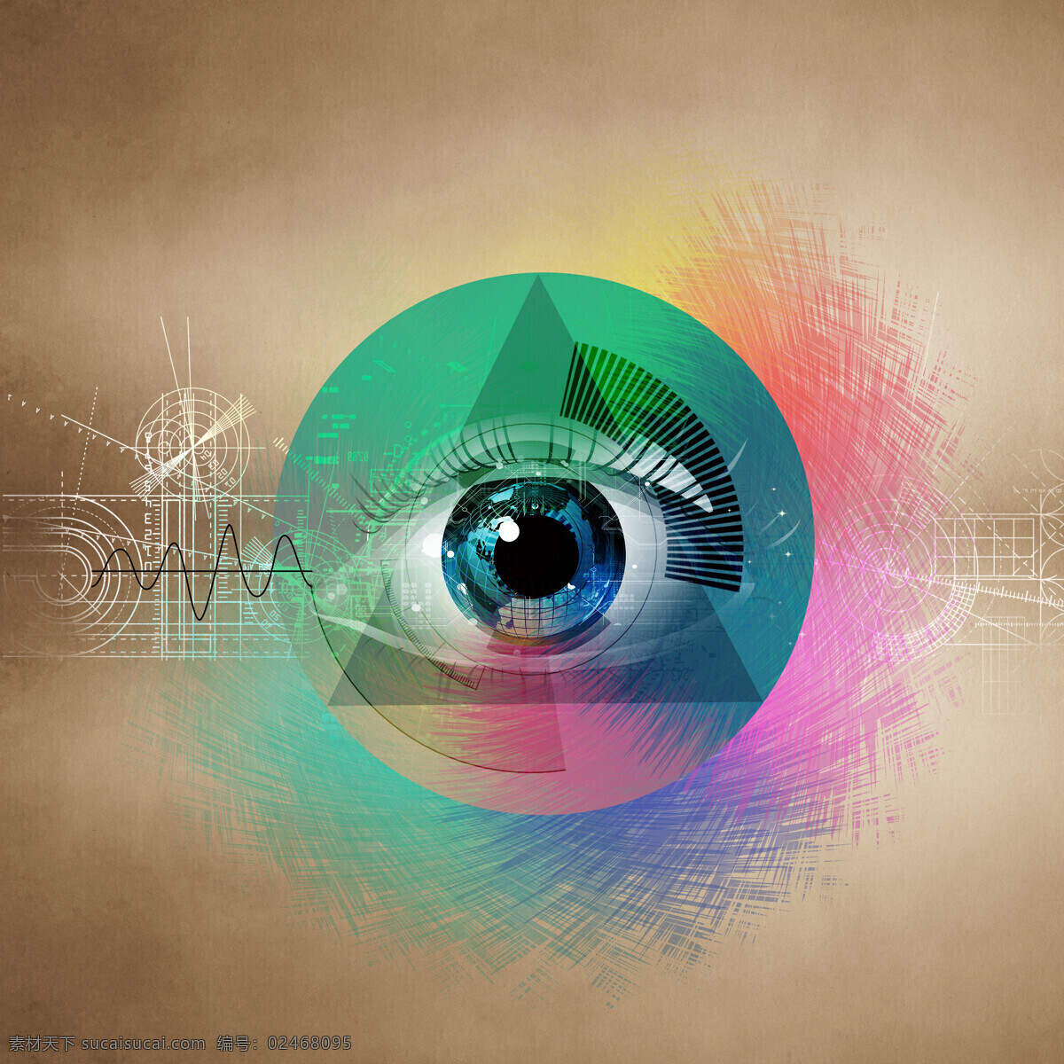 眼睛 科技 背景 眼珠 瞳孔 眼睛背景 科技背景 其他类别 生活百科