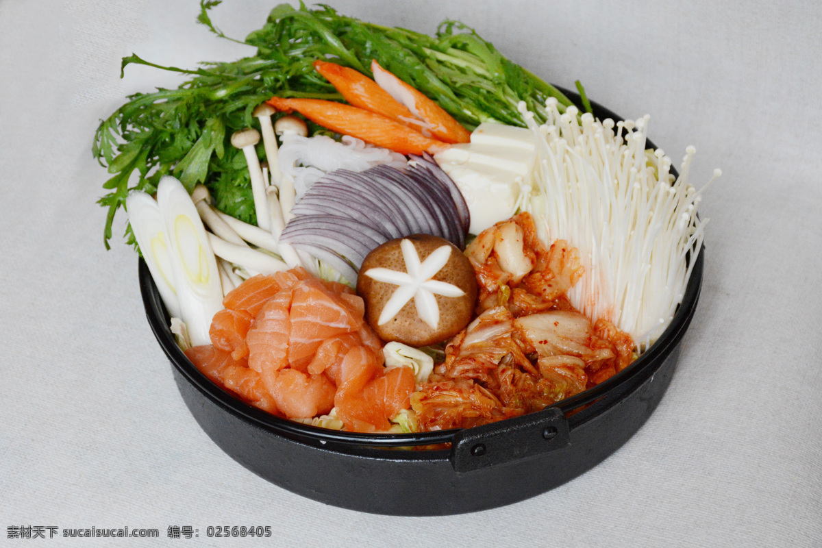 寿喜锅 泡菜 三文鱼 火锅 日式料理 日本料理 日本 料理 餐饮美食 食物原料