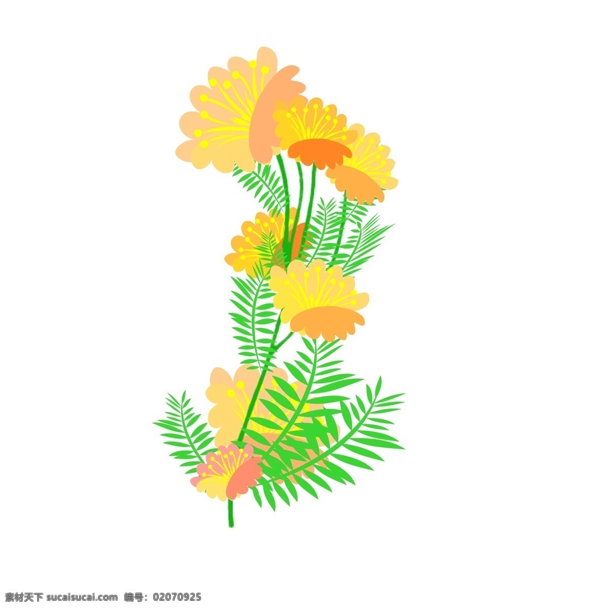 手绘 花 插画 花卉 花边 边框 装饰 花朵 花贴图 贴纸