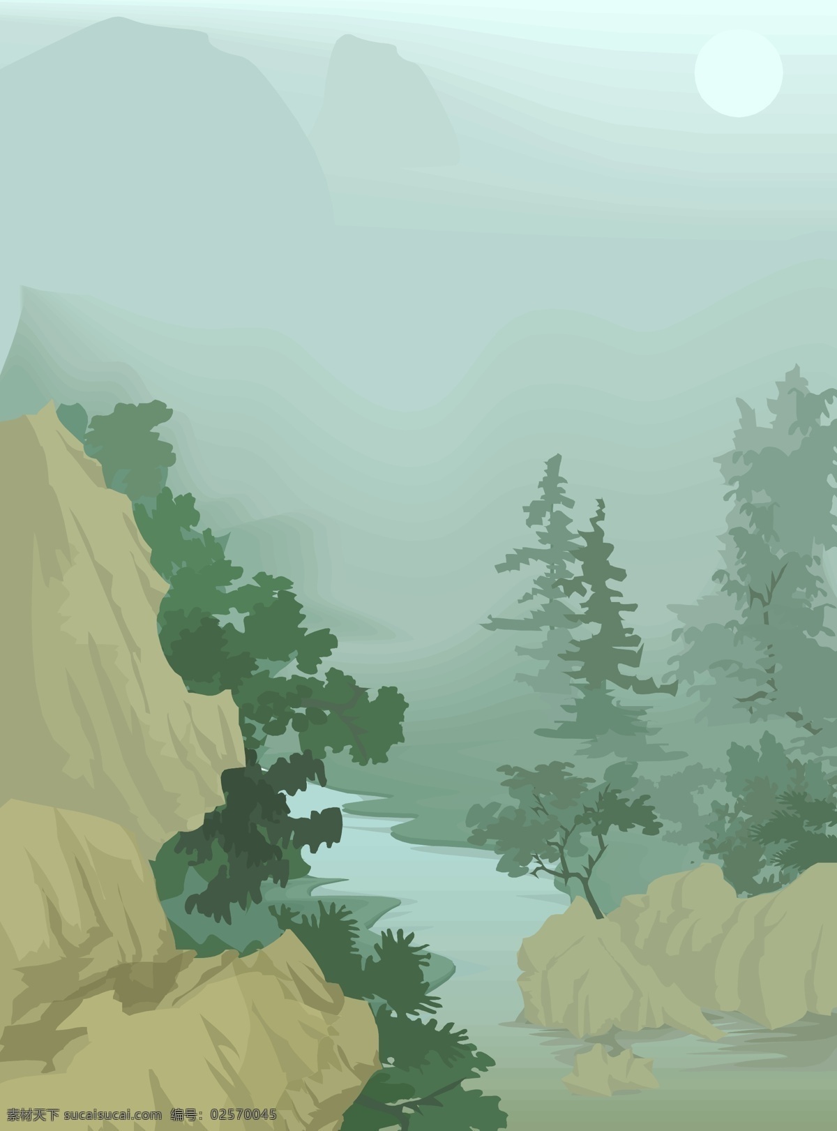 韩国 矢量 风景 图 噶糠缇巴 灰色