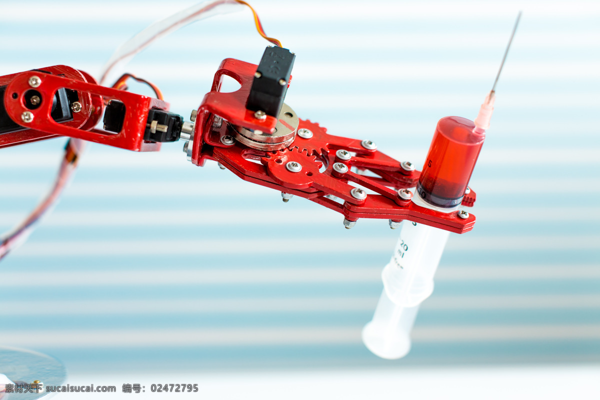 夹 针管 机器人 手臂 注射器 机器手臂 做实验 科学试验 机器人操作 科技实验 实验器材 工业生产 现代科技
