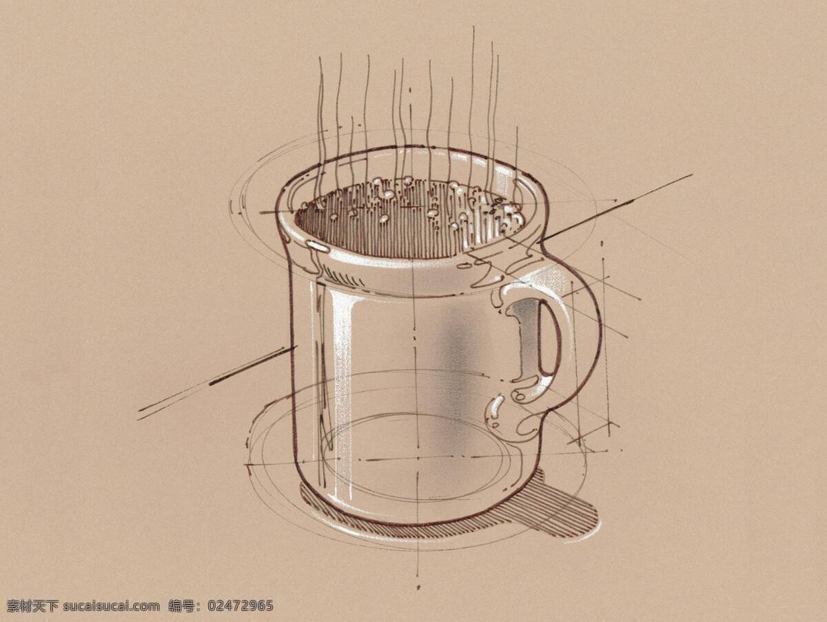 办公室 茶 茶杯 工程图 绘画 绘画书法 绘图 咖啡 手绘 用品 设计图纸 手稿 咖啡杯 草稿 线稿 文化艺术 装饰素材 室内设计
