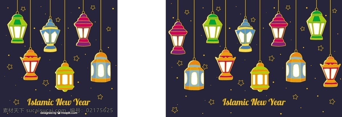 手绘 彩色 灯笼 背景 的背景下 一方面 伊斯兰新年 开斋节 阿拉伯语 庆典 宗教 穆巴拉克 新的图纸 伊斯兰教 装饰 年 文化 穆斯林庆祝
