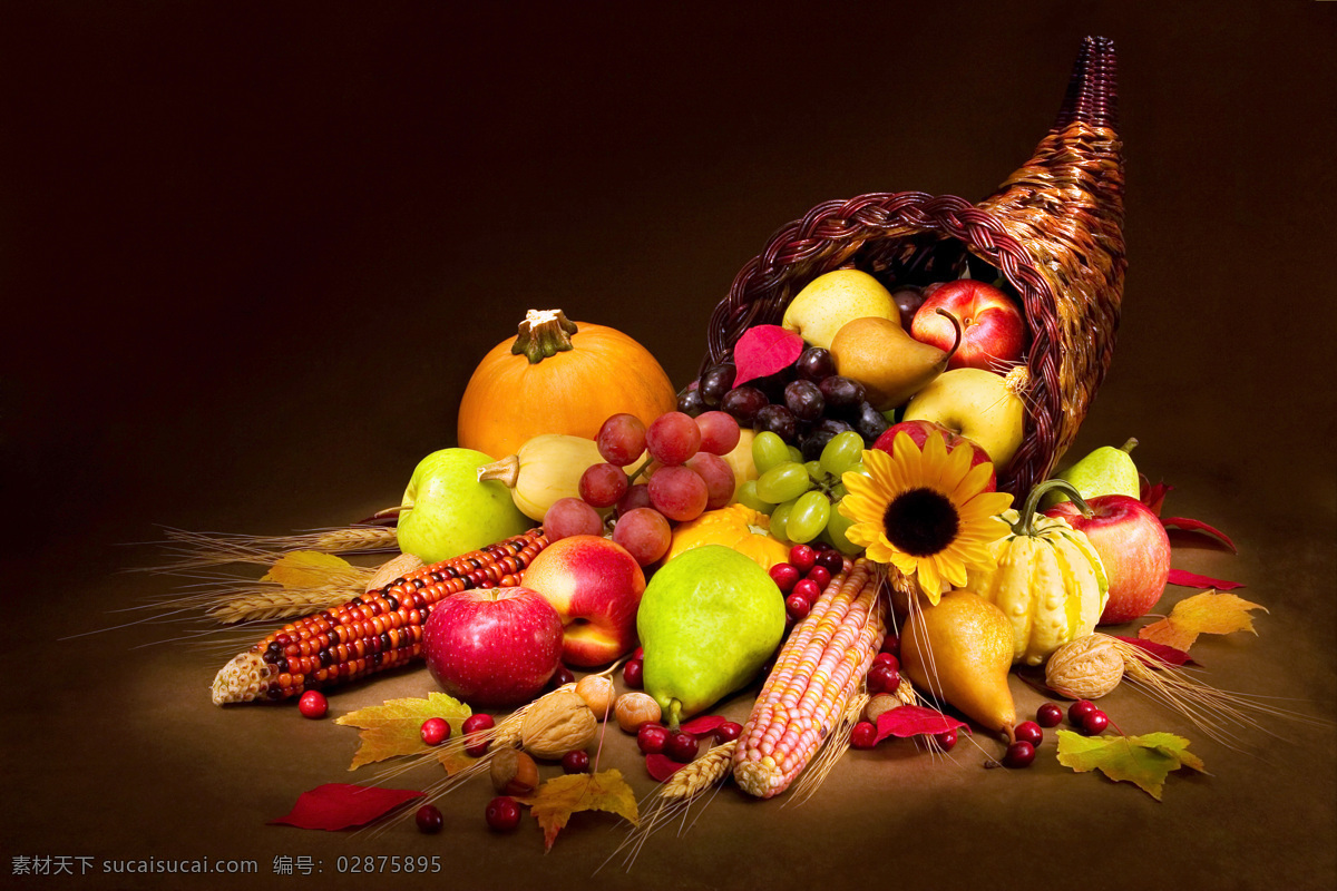 秋天 蔬菜水果 南瓜 苹果 玉米 梨 新鲜蔬菜 葡萄 提子 新鲜水果 果实 水果摄影 蔬菜图片 餐饮美食