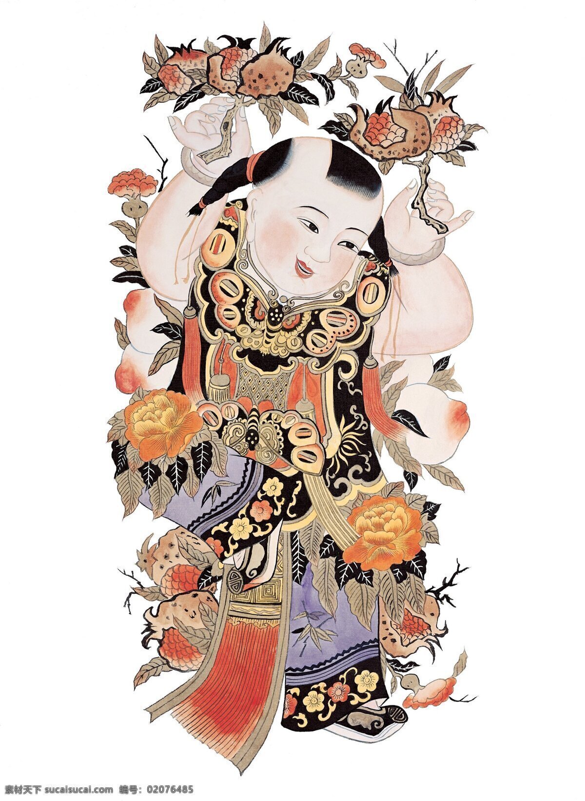 年画娃娃 门神图 传统门神 民间艺术 民俗艺术 节日 风俗 过年 绘画 年画 传统 民俗 门神 文化艺术 传统文化 绘画书法