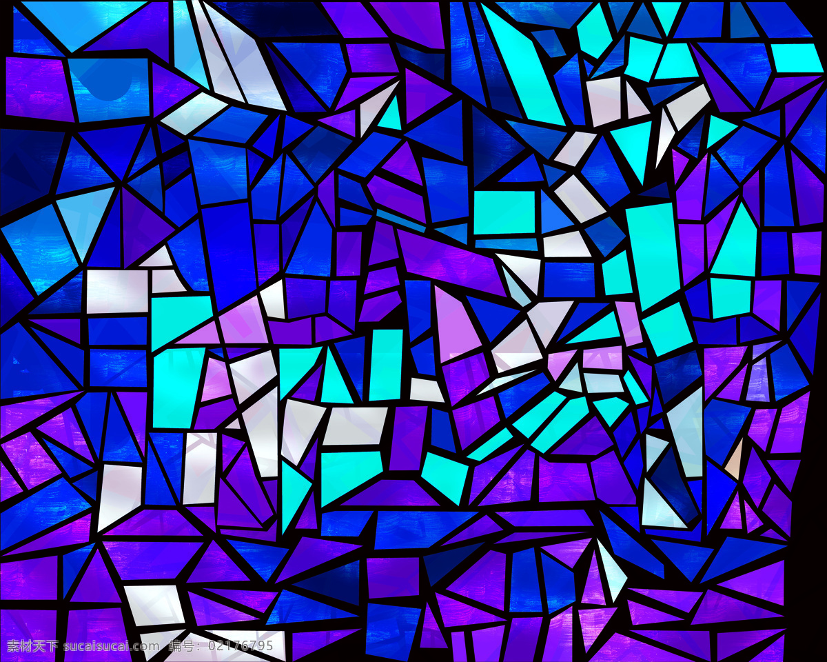 玻璃碎片 蓝色 婚庆 艺术玻璃 装饰画 底纹边框 抽象底纹